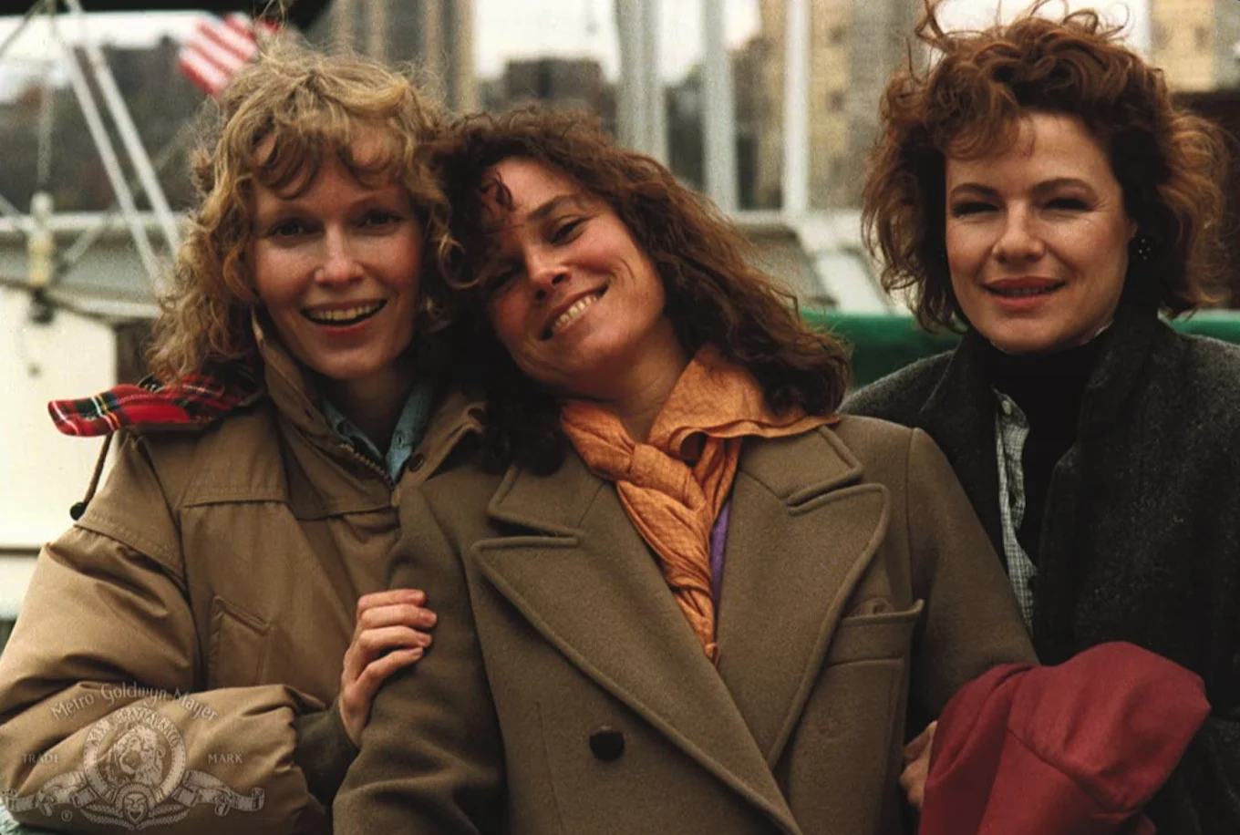 Mia Farrow, Barbara Hershey, and Dianne Wiest in Hannah and Her Sisters (1986)