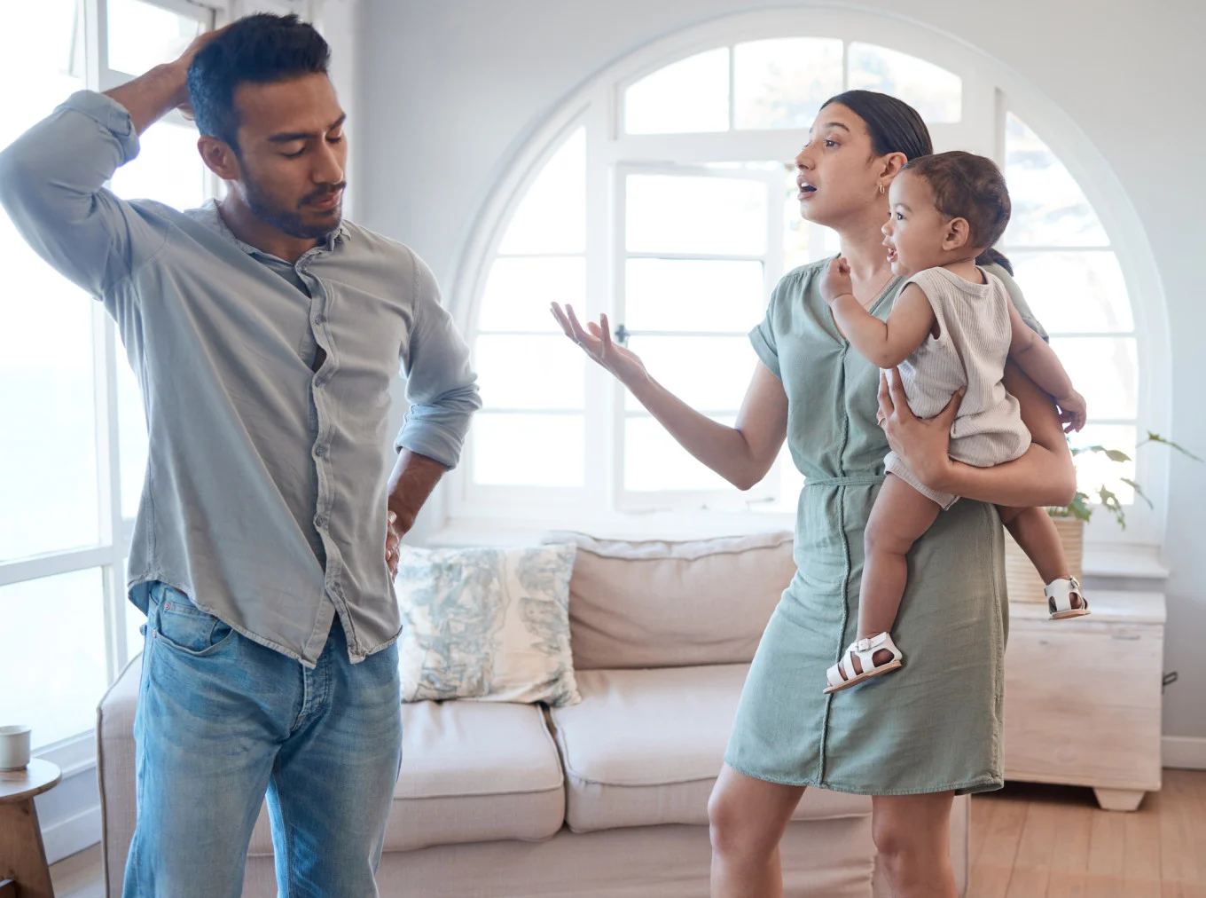 man and woman arguing