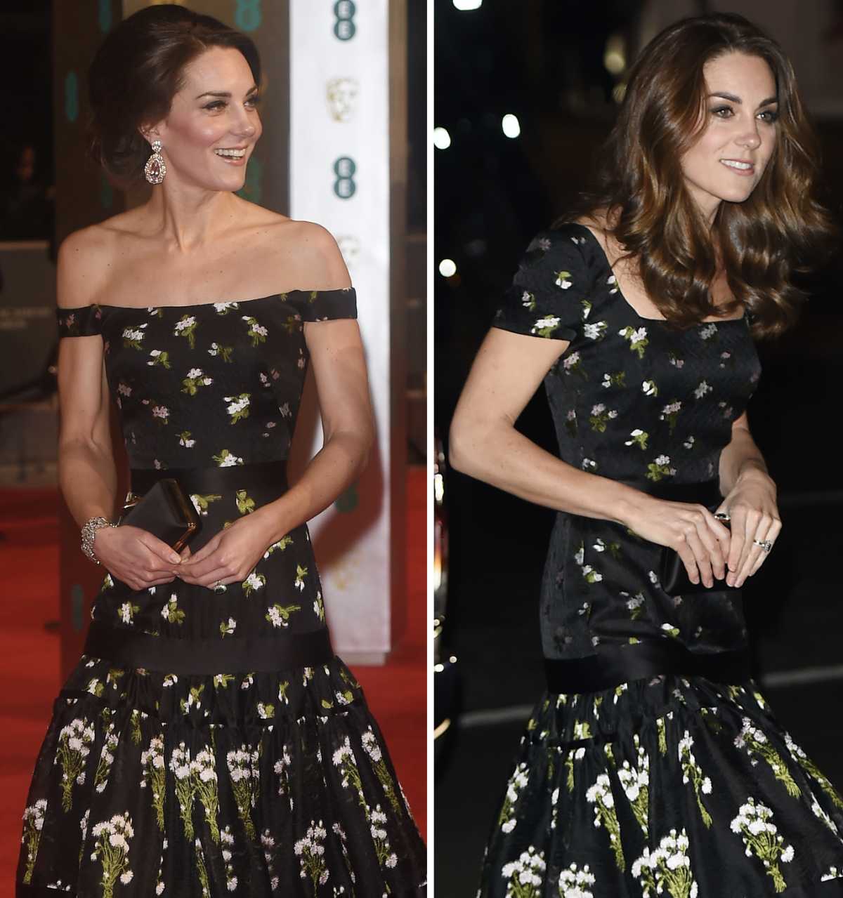Kate Middleton designer dress side by side