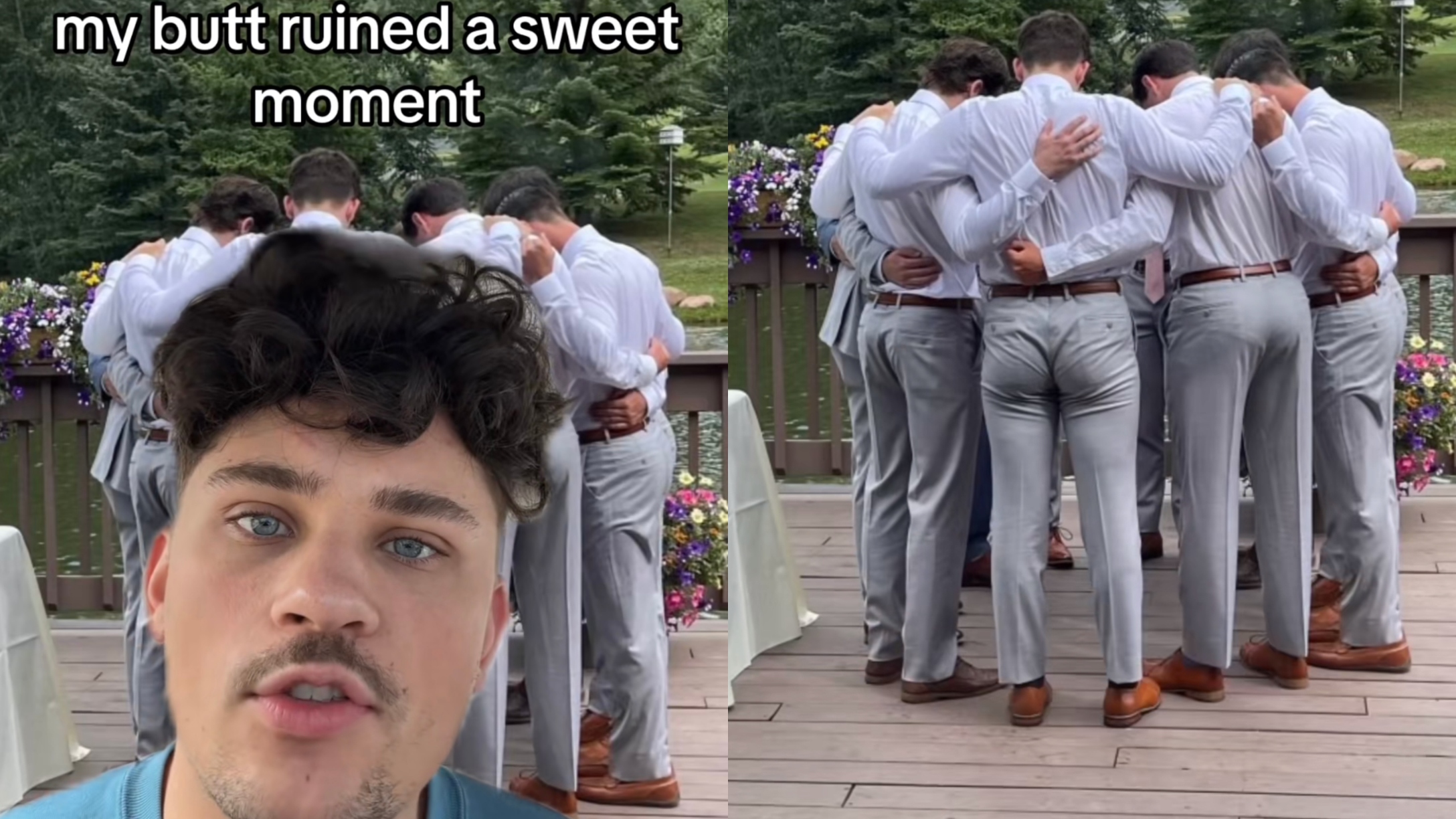 I Ruined A Beautiful Photo From My Friend's Wedding With My Now-Viral Epic Wedgie