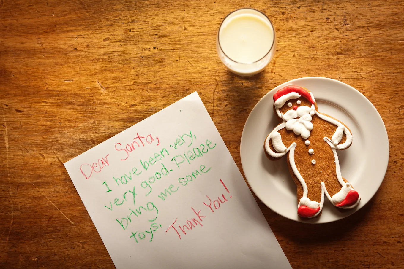 milk and cookies for Santa