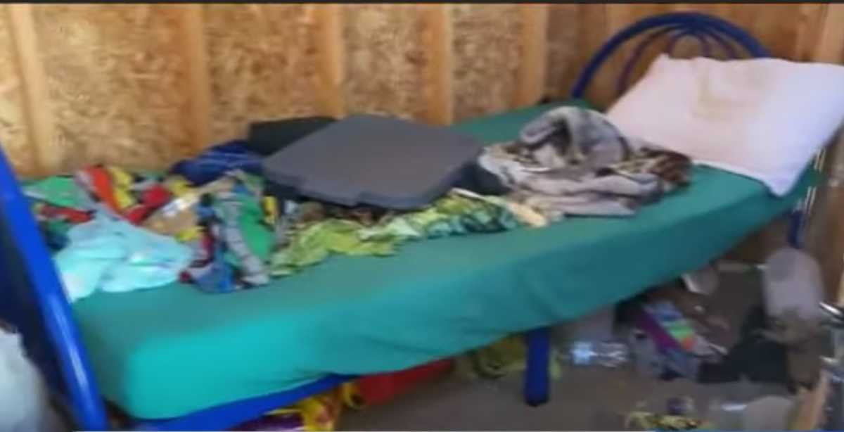 Bed inside Florida shed Bed inside Florida shed