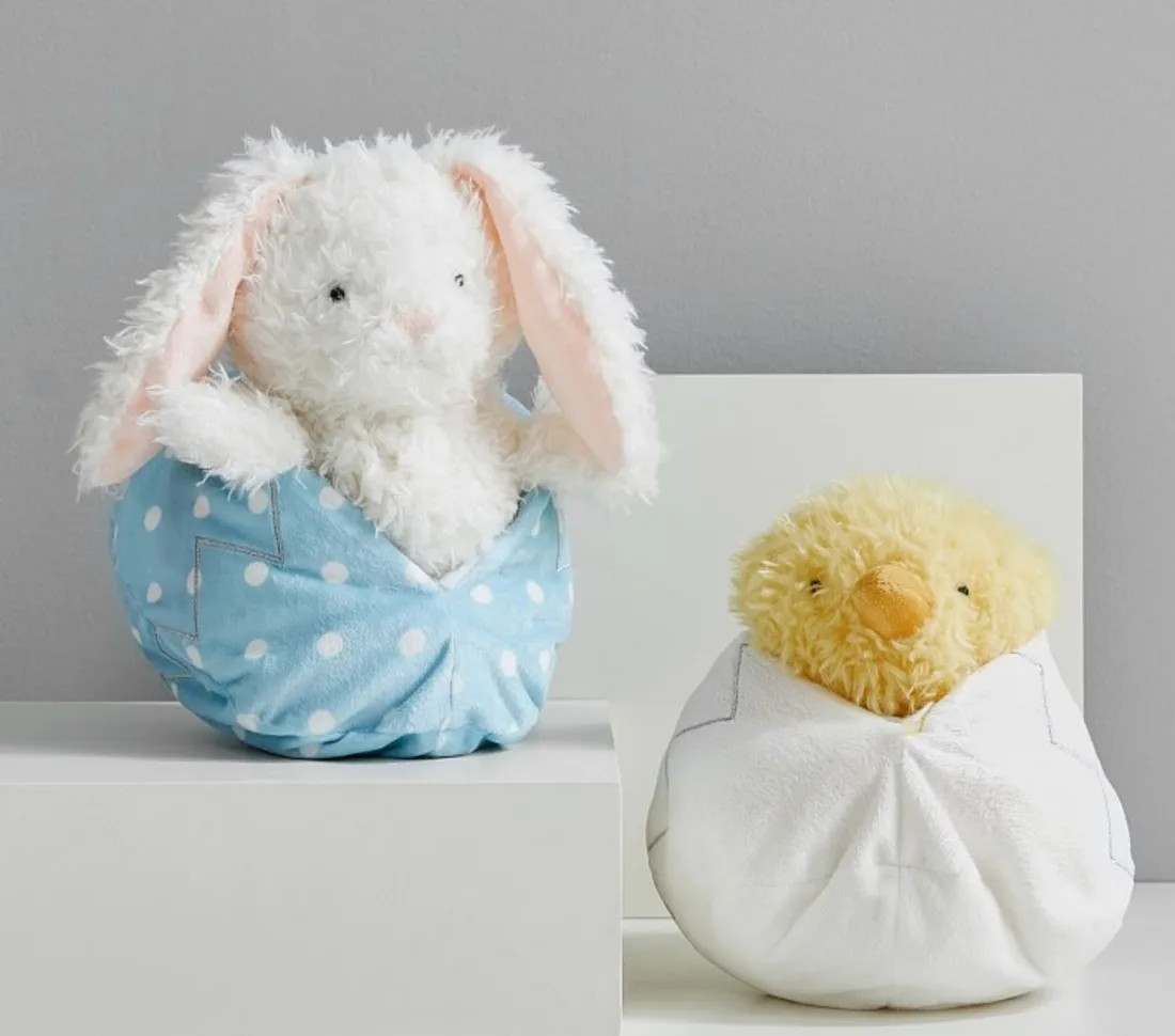 Bunny Flip Egg Easter Plush Toy