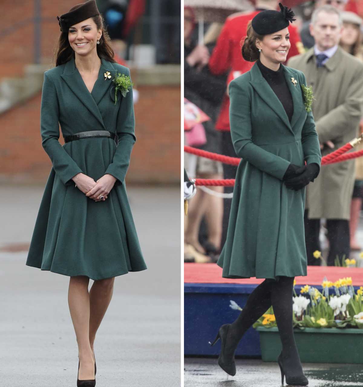 Kate Middleton St Patrick's Day side by side