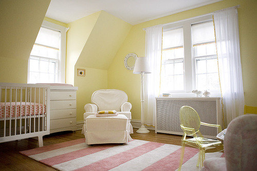yellow nursery chair