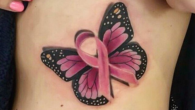Cancer ribbon tattoo by Teresa Andrews | Post 23914
