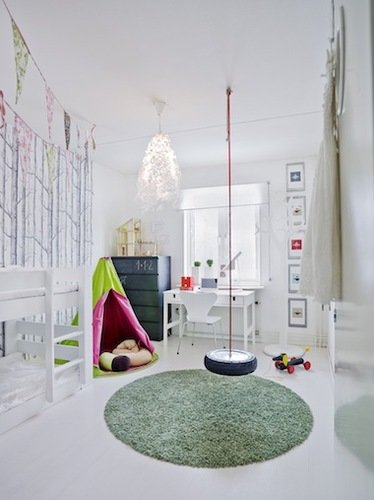 Kids bedroom clearance swing