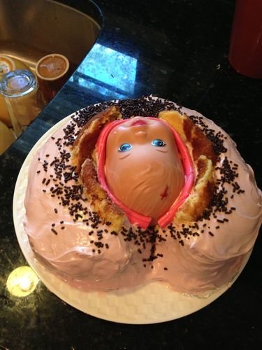 Loveheart Frozen Birthday Cake -
