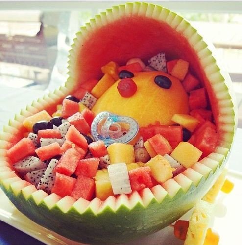 watermelon basket for baby shower
