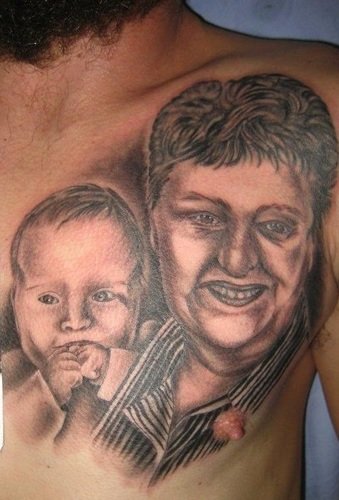 Terrible tattoos of bad portraits and animal drawings are edited into  reallife pictures  Daily Mail Online