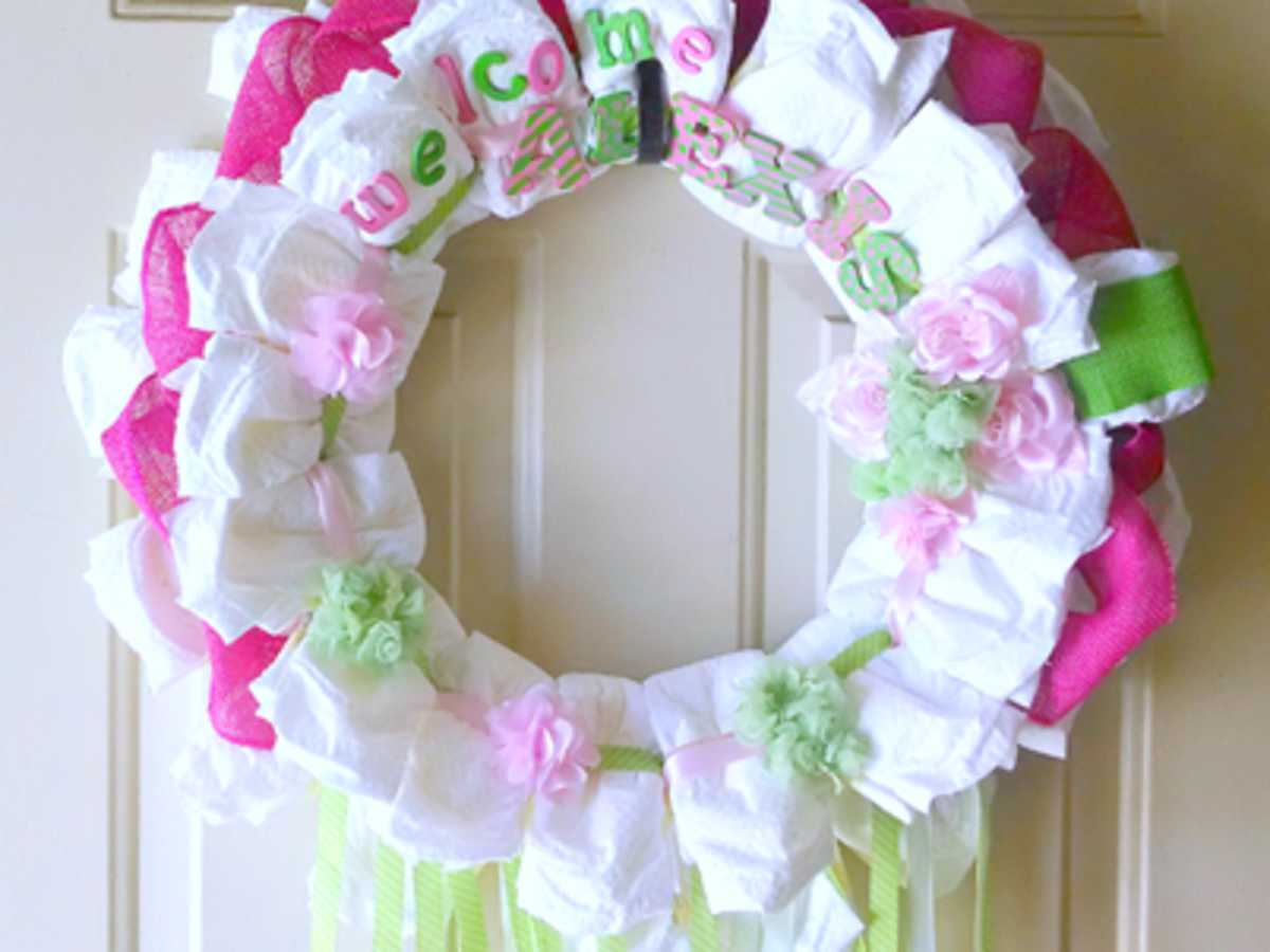 Diaper cake deals wreath