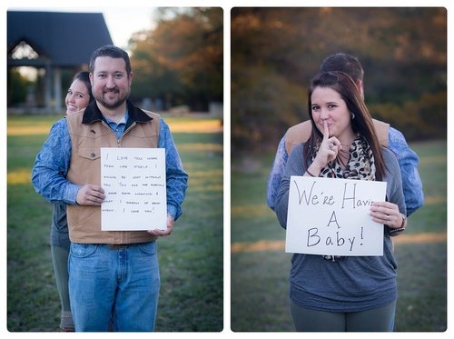 pregnancy reveal photo shoot