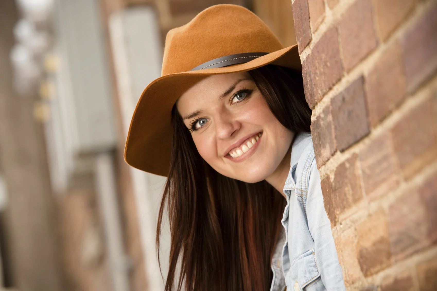 blue-eyed woman