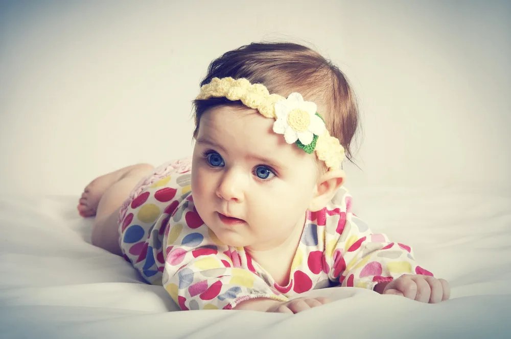 Portrait of a little beautiful baby