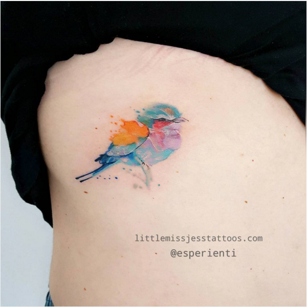 25 Cute Watercolor Bird Tattoo Designs For Girls  EntertainmentMesh