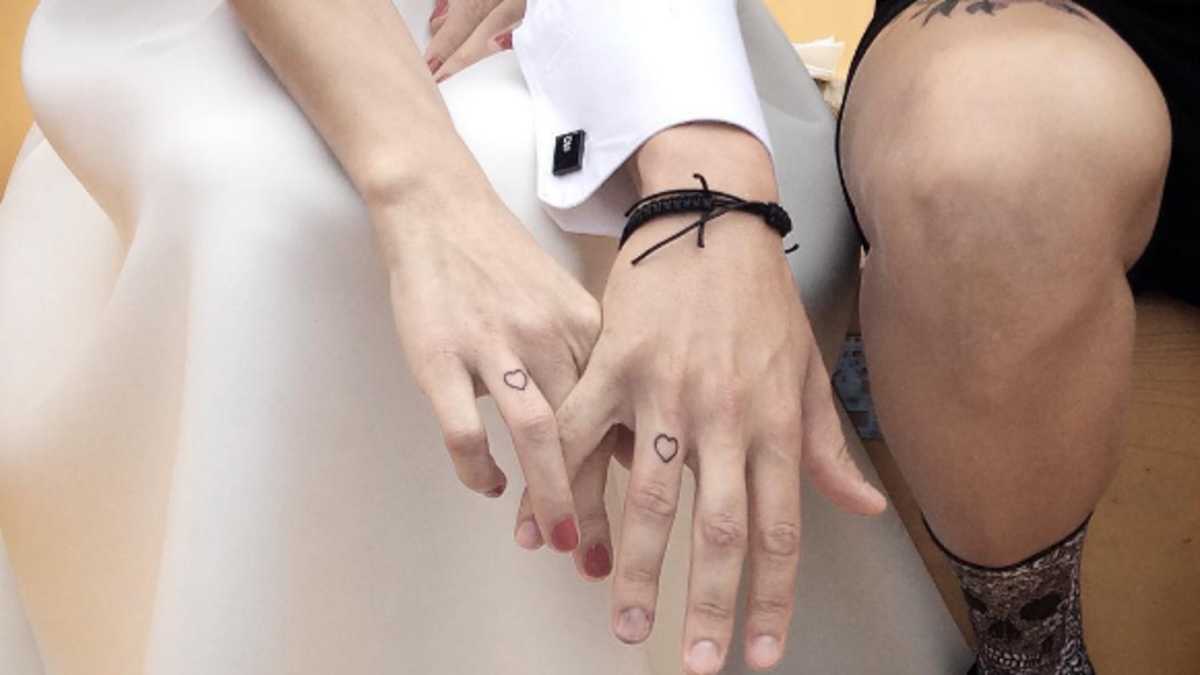 His and hers 2025 tattoos on ring finger
