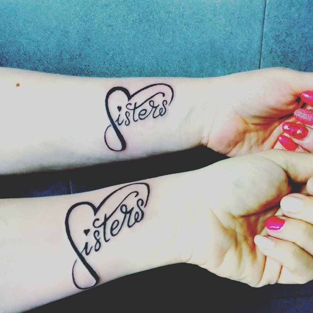 Big sis and Lil sis matching tattoos for sisters