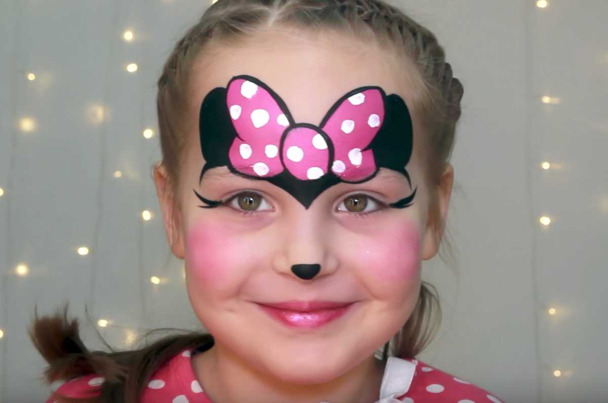 mickey mouse themed face paint
