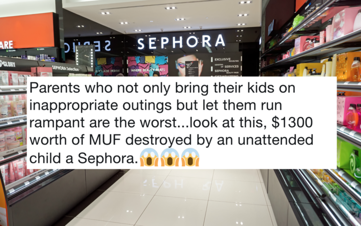 A Kid Destroyed $1,300 Worth of Sephora Makeup & People Are Dragging ...