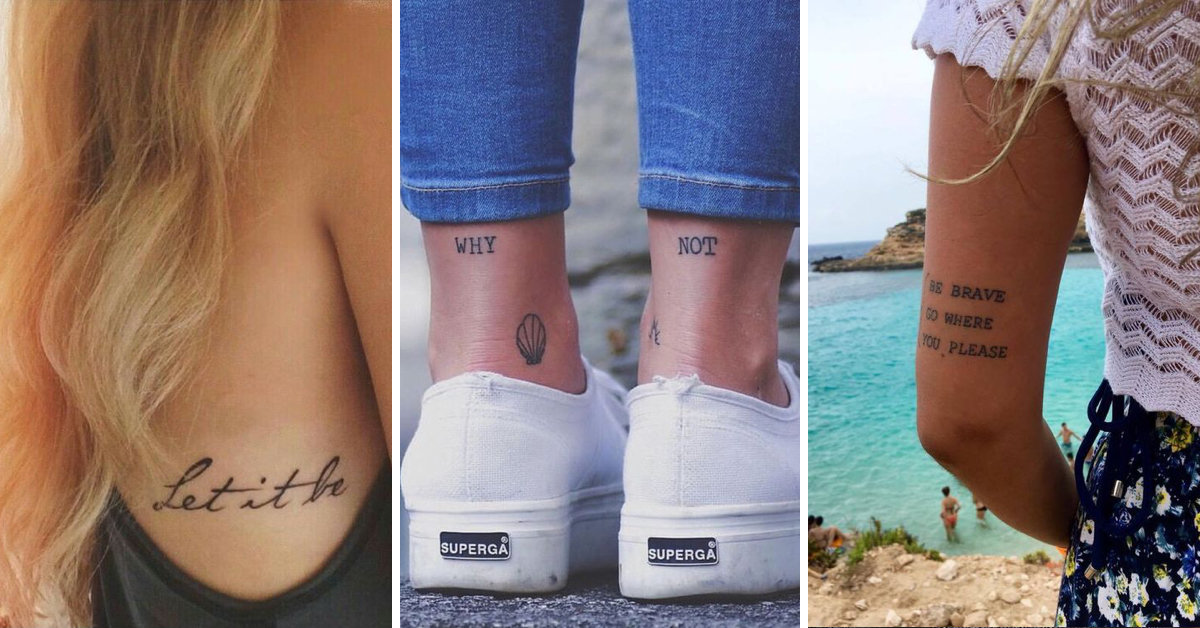 One Word Tattoo Ideas 20 Cute Designs to Check Out Now