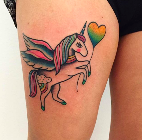 Animal Tattoos Add Bright Pops of Color to Sketchlike Tattoo Animals