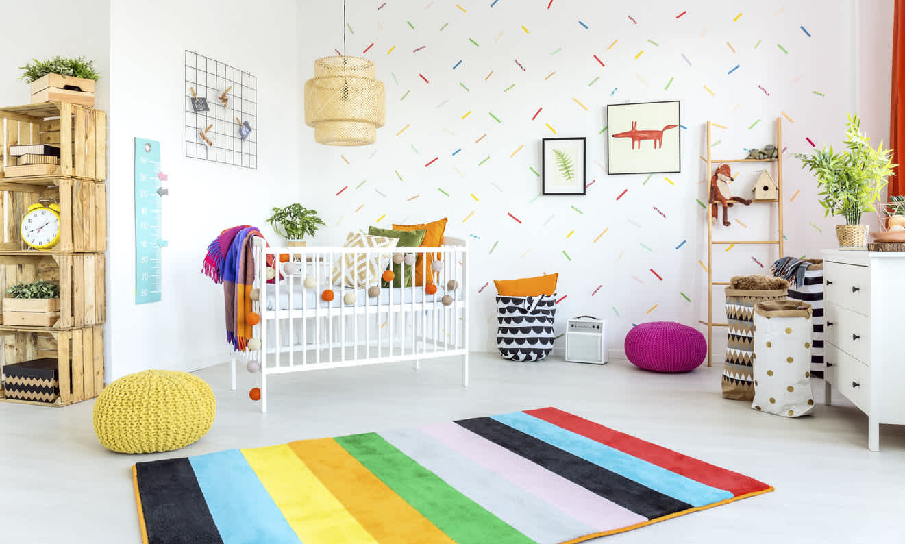 50 Baby Nursery Ideas That Are Gender Neutral Stylish Cafemom Com - bunny girls nursery wallpaper decal roblox