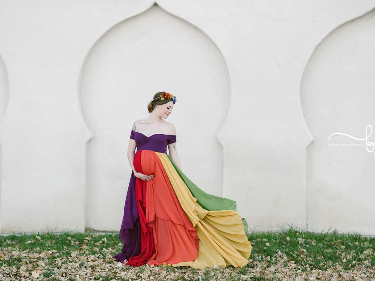 Rainbow baby dress for best sale mom