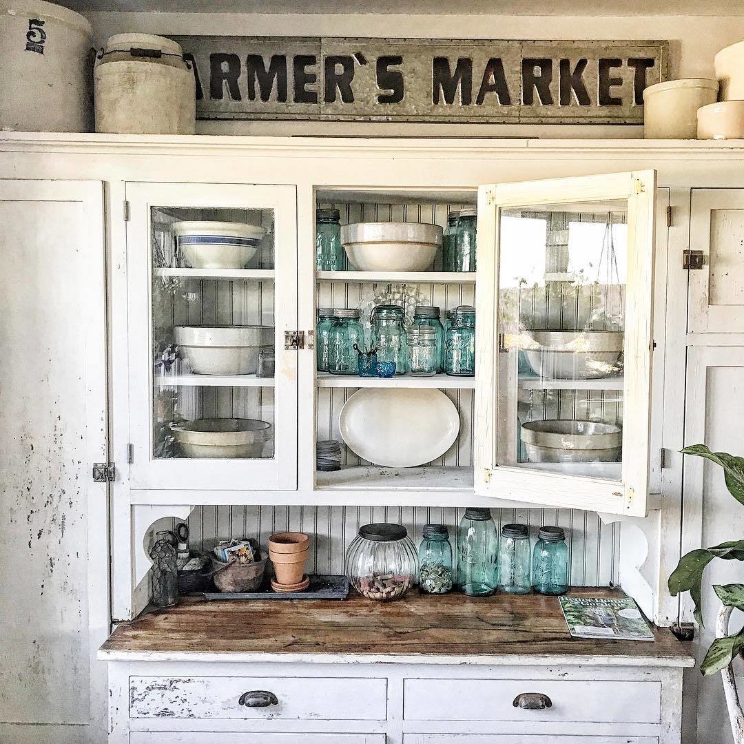 Vintage kitchen store storage cabinet