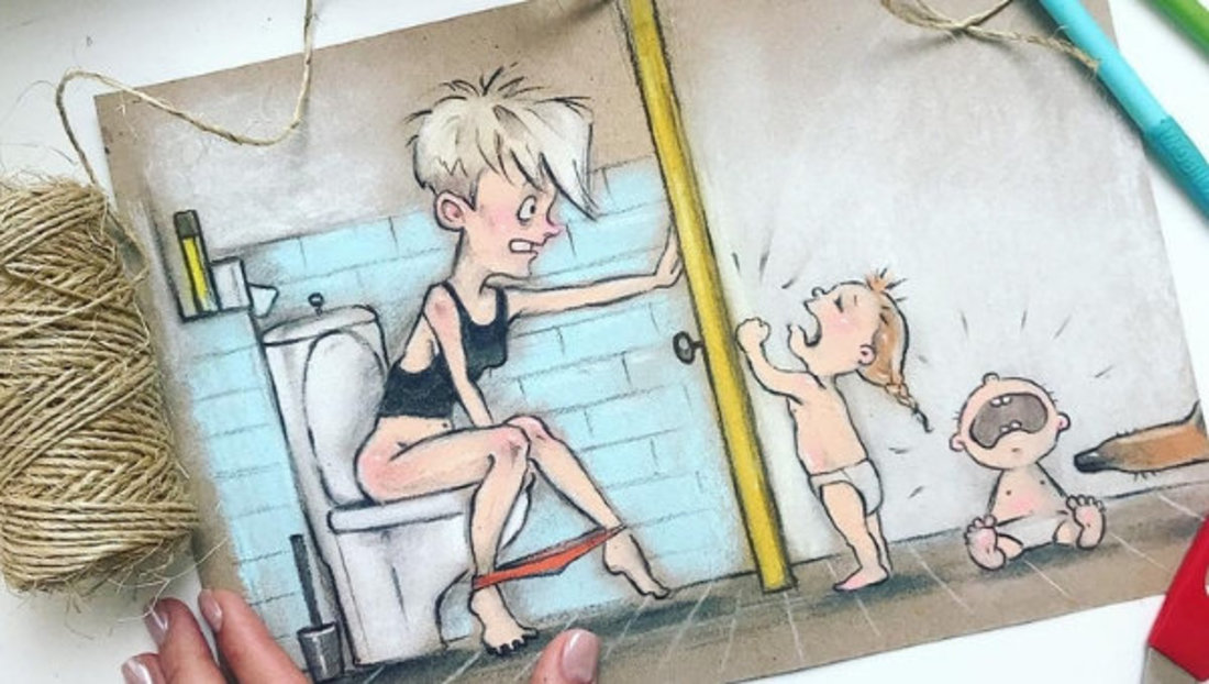 Mom's Honest Drawings Nail Everyday Life With Two Kids 
