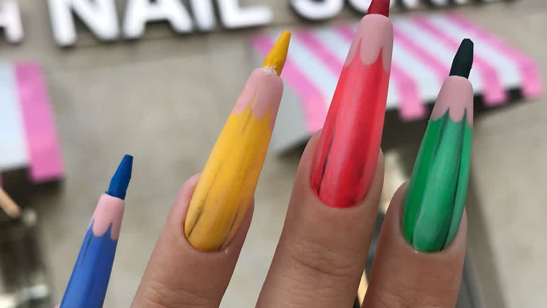 Colored Pencil Nail Art Ideas - wide 3
