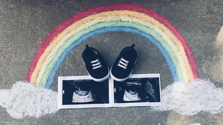 rainbow birth announcements