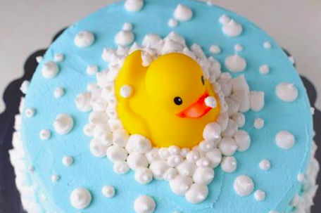 Creative Baby Crib Baby Shower Cake - Avon Bakers
