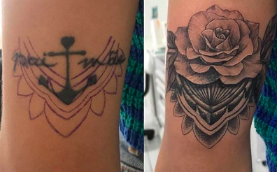 Floral Cover Up  Tattoo Abyss Montreal