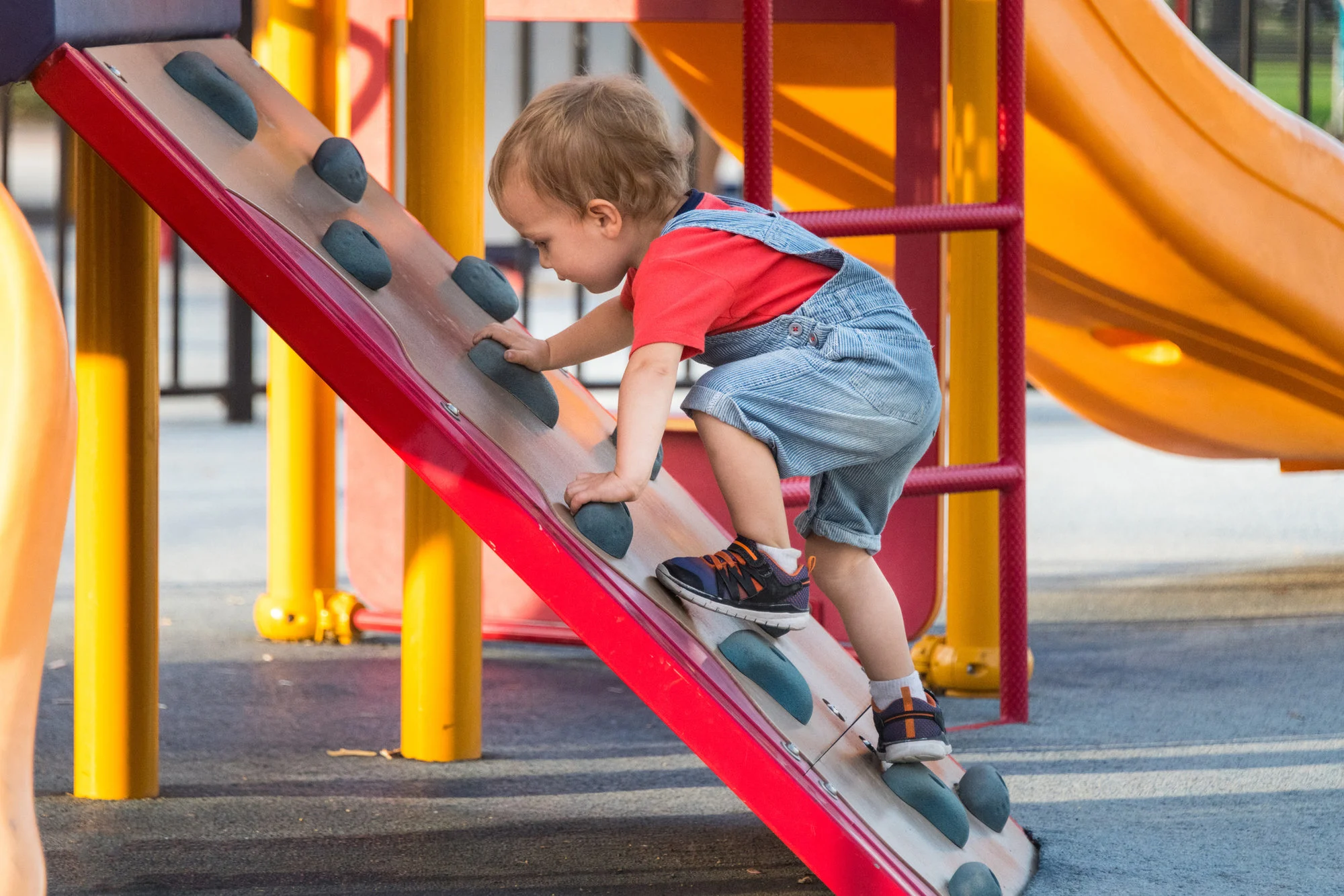 boy playing on the playground