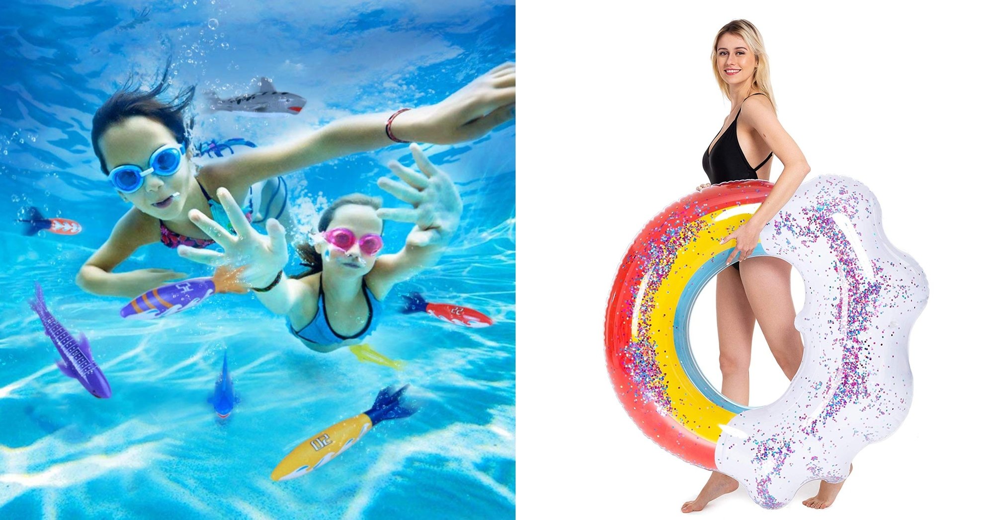 swimming pool accessories and toys