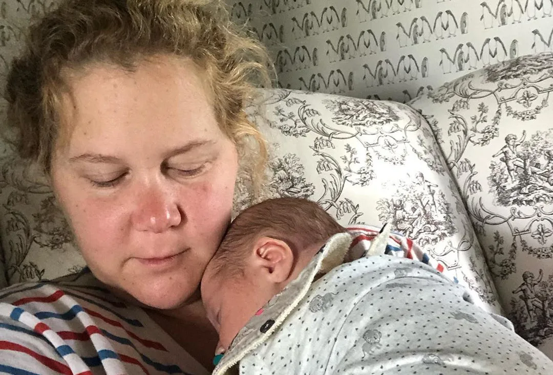 Amy Schumer with her son Gene
