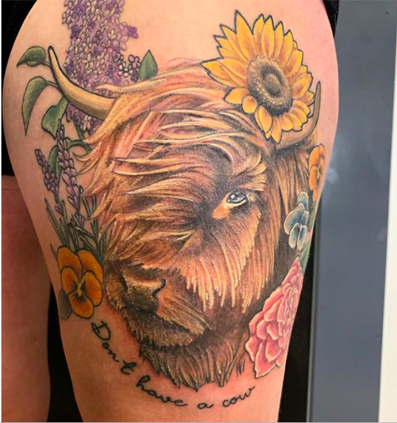 Large Highland Cow Head Temporary Tattoo TO00036534  Amazoncomau  Beauty