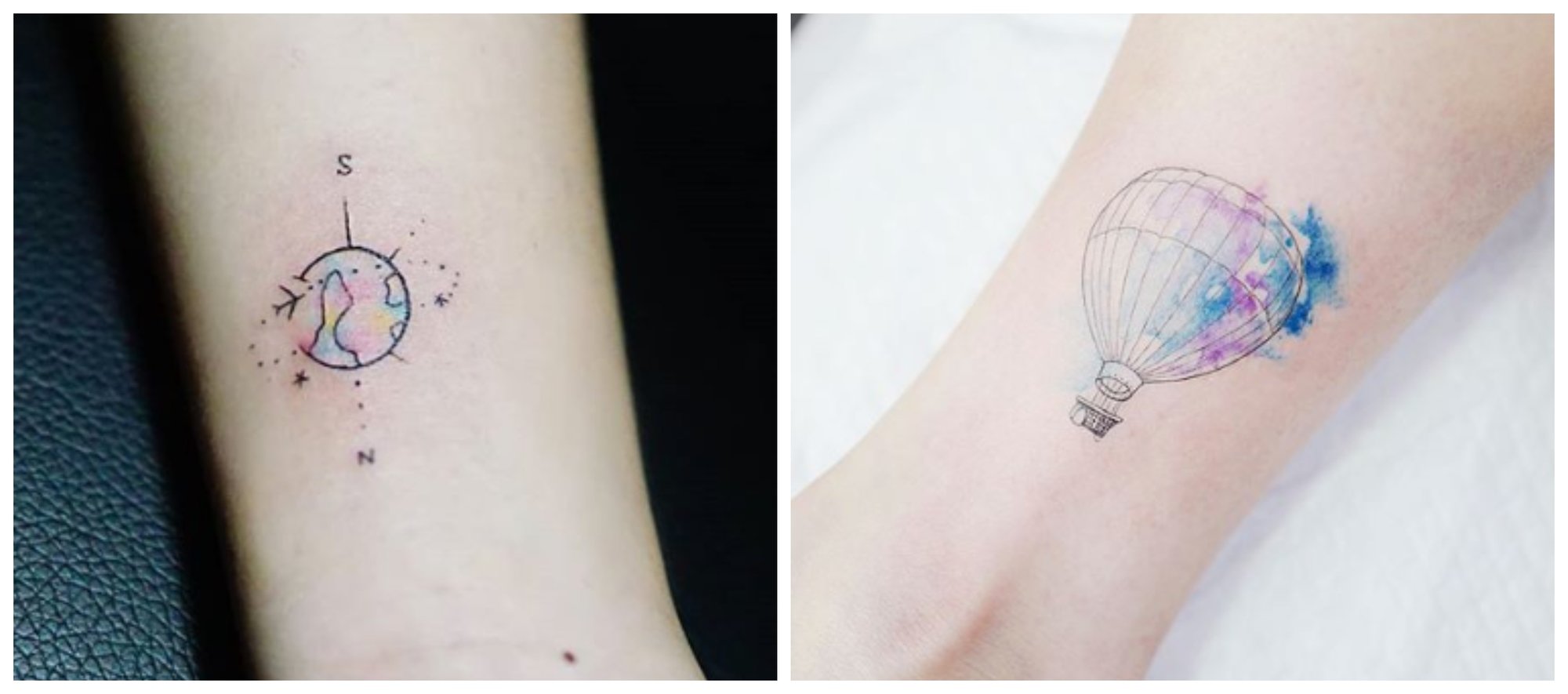 Tiny Watercolor Tattoos That Make Understated Works of Art 