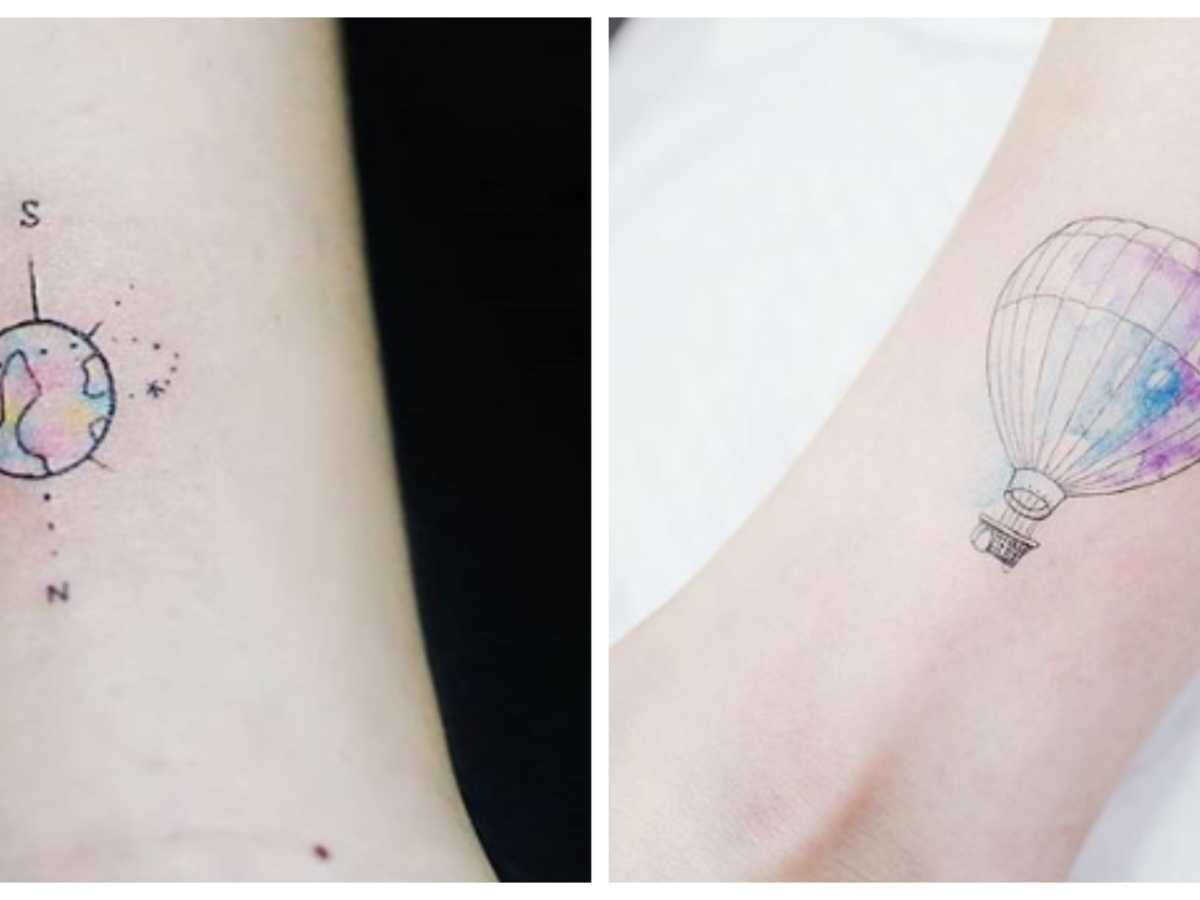 Tiny Watercolor Tattoos That Make Understated Works of Art 