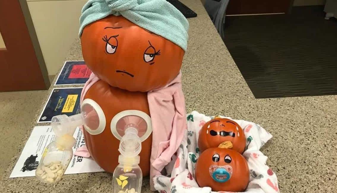 This Breast Pumping Mama Pumpkin Is Almost Too Relatable 
