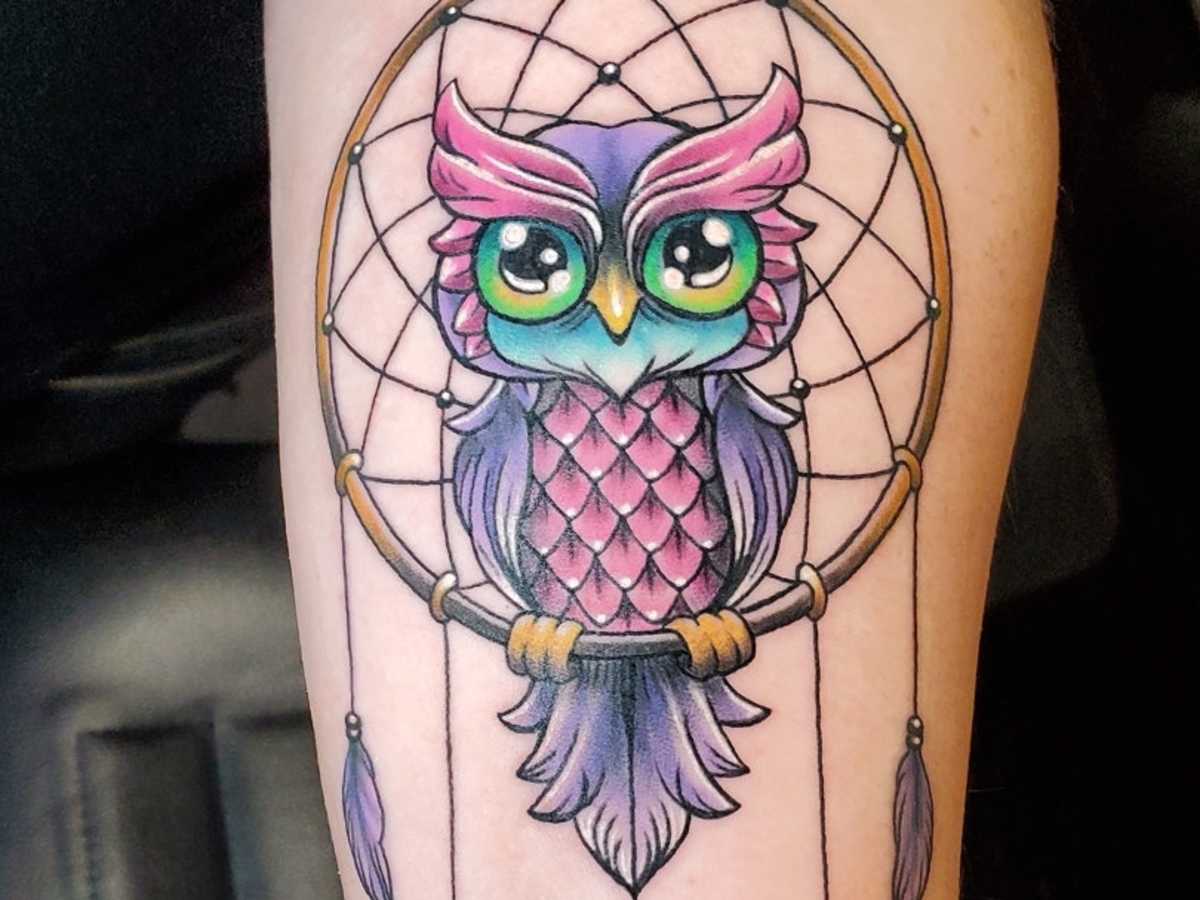 20 Watchful Owl Tattoos Flowing with Wisdom (& Cuteness) 