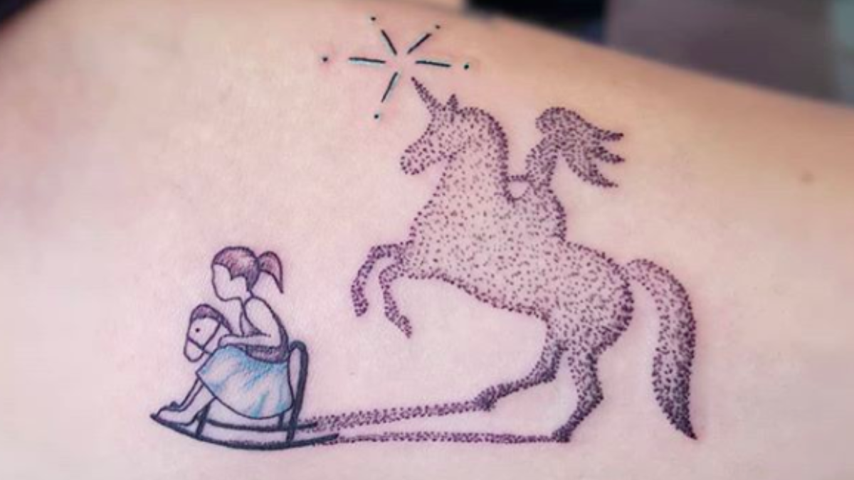Unicorn in Space tattoo by Vika Kiwi Tattoo  Post 26695