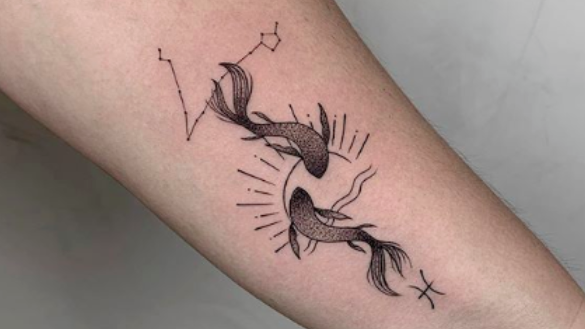 Buy Pisces Temporary Tattoo set of 4 Pisces Zodiac Sign Tattoo Online in  India  Etsy