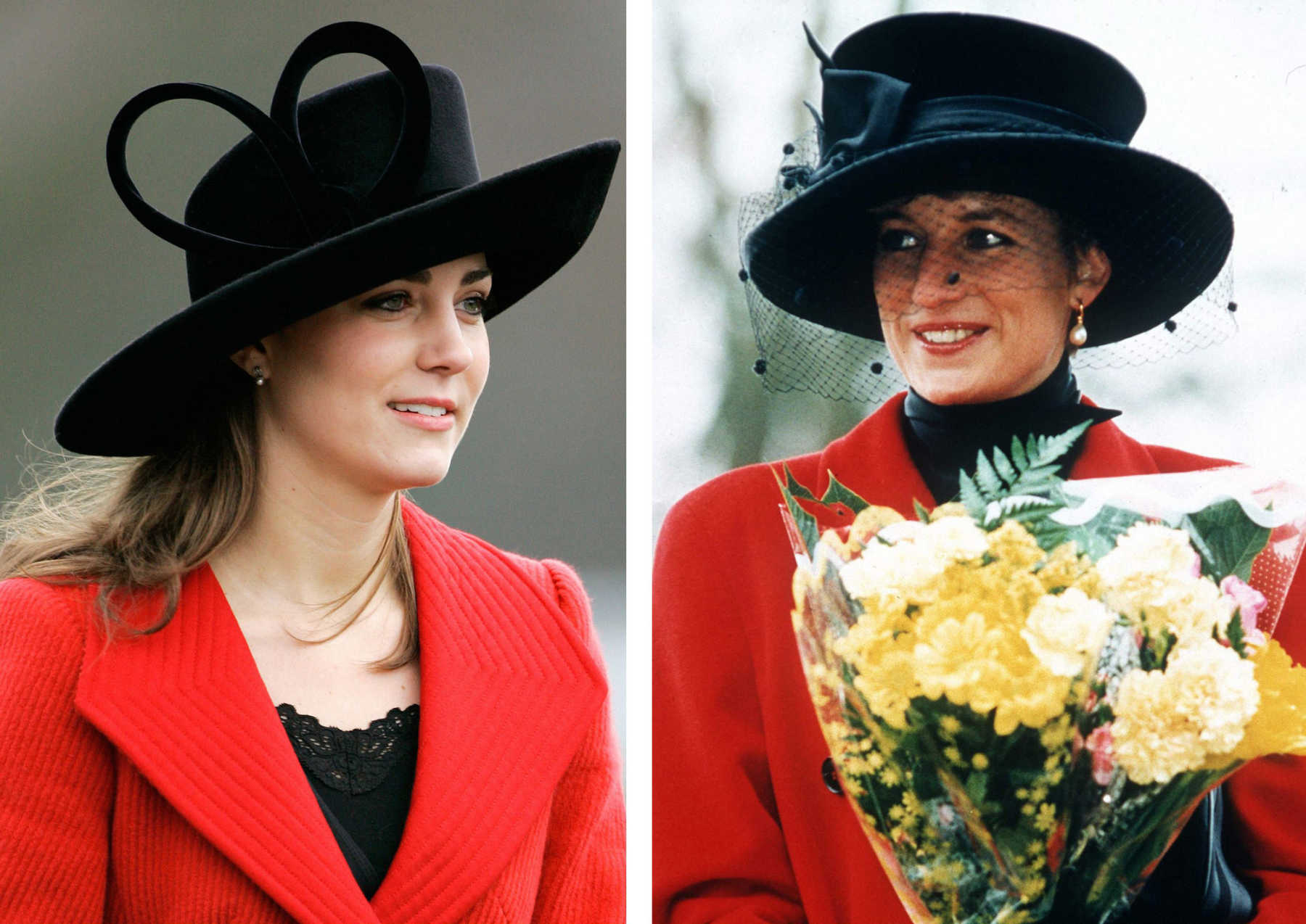 Kate Middleton wears matching houndstooth coat to Princess Diana