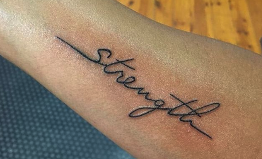 From Struggle Comes Strength Tattoo On Wrist By Letitia