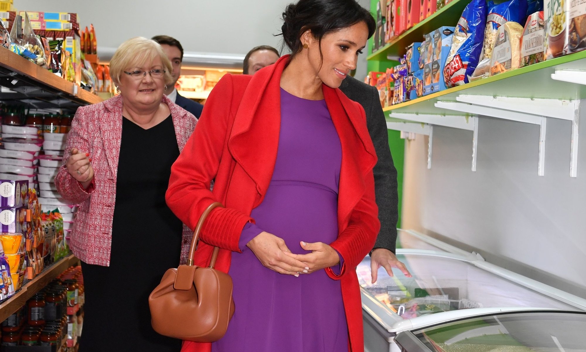 Carolina Herrera Doma Insignia Medium Satchel Bag in Brown - Meghan  Markle's Handbags - Meghan's Fashion