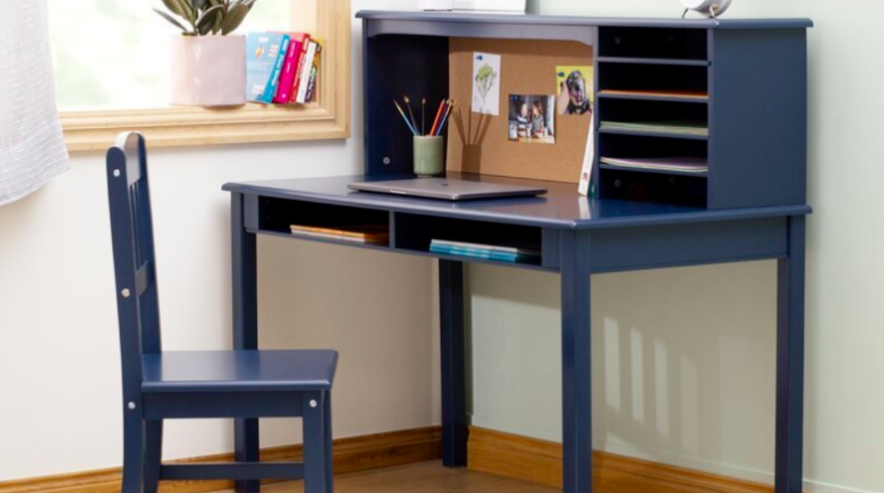 child's writing desk and chair