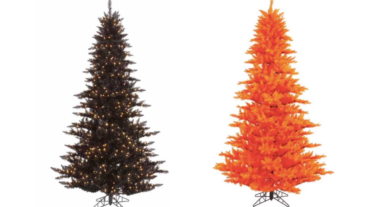 Download Wayfair's Orange & Black Christmas Trees Make Halloween ...