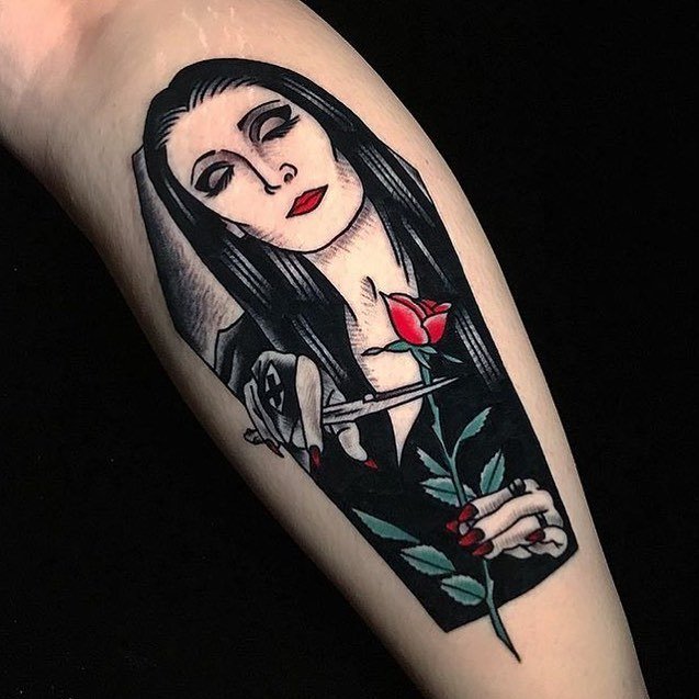 Morticia and Gomez Addams The  Gilded Dagger Tattoo  Facebook