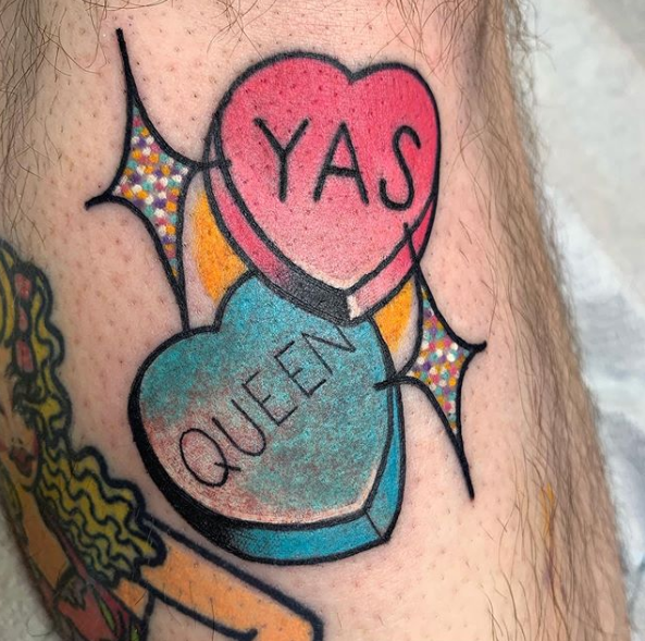 gay pride tattoo semi colon